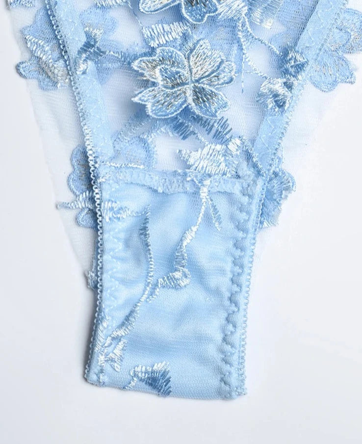 CONJUNTO FLOR AZUL